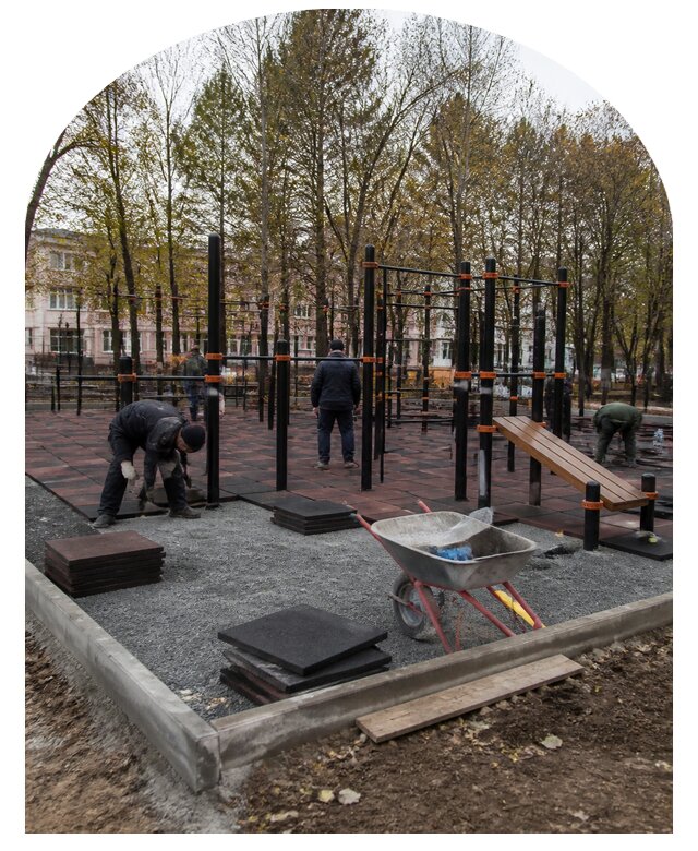 Проектирование и строительство воркаут площадки в Переславле-Залесском
